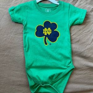 Wes and Willy Notre Dame Baby Onesie